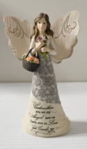 Elements Godmother Angel Figurine by Pavilion, 6-Inch, Holding Basket of flowers - £19.69 GBP