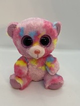 Ty Beanie Boos Franky the Bear Buddy 2018 Pink Glitter Plush Toy 6 Inch - £6.15 GBP