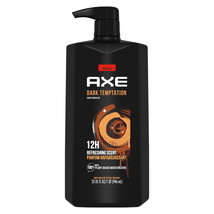 Axe Dark Temptation Refreshing Long Lasting Men&#39;S Body Wash, Dark Chocolate, 32 - £16.58 GBP