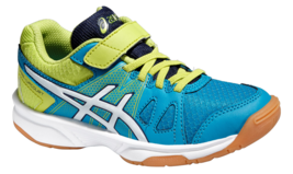 ASICS Kids Sneakers Pre-Upcourt Ps Solid Blue Green Sports Size UK 2 C414N - $52.43