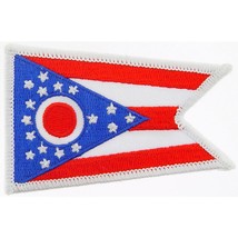 Ohio State Flag Patch 2 1/2&quot; x 3 1/2&quot; - £13.12 GBP