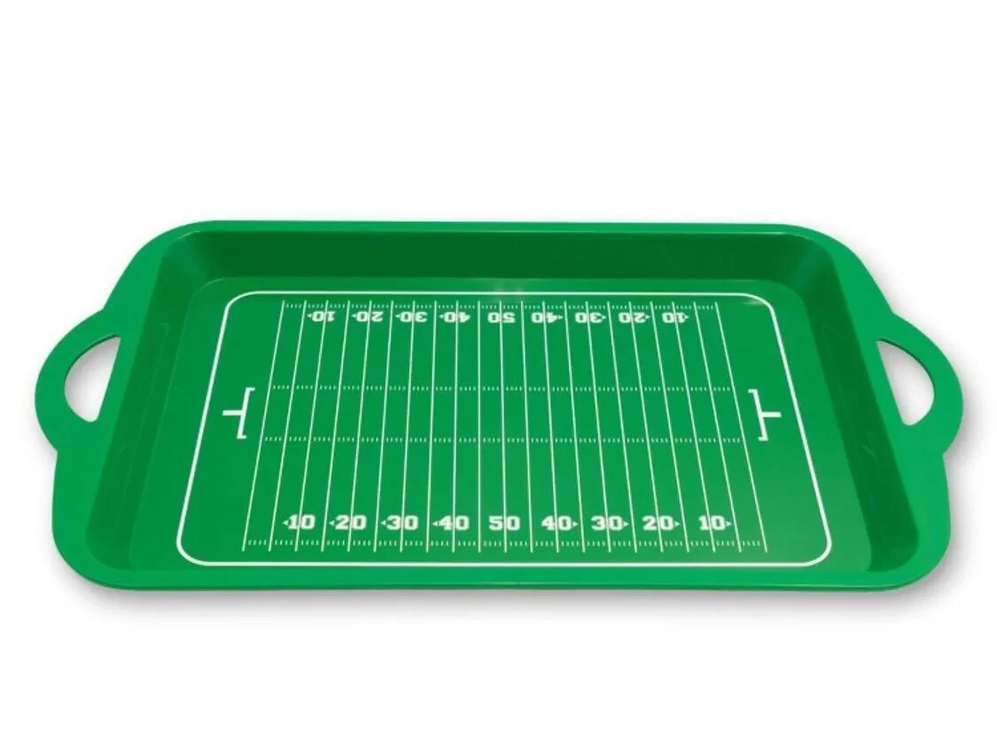 Set of 12 Football Super Bowl Serving Tray Green - $38.00