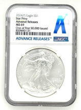 2024(P) S$1 Silver Eagle NGC MS69 Star Privy Advance Releases - $1,432.53 MXN