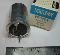 Electrolytic Capacitor 1 Sect 400uF 200VDC Mallory PFP122.9 85C - NOS - $9.49