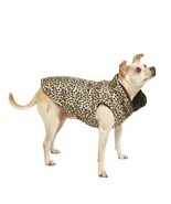 Canini Puffer Jacket For Dogs Size L 20-35Lbs Reversible Leopard Print  - $29.88 CAD