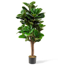 4ft Artificial Fiddle Leaf Fig Tree Indoor Outdoor Office Decorative Planter - £87.12 GBP