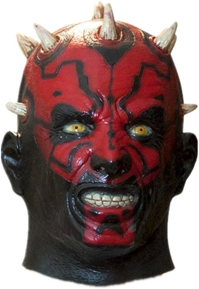 Scary Creepy Halloween Devil Latex Costume Mask - Darth Maul mask - $20.99