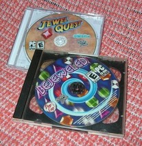 Lot of 2: Bejeweled &amp; Jewel Quest, PC CD Win 95/98/XP  Computer Games +FREE Gift - £14.97 GBP