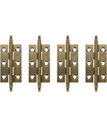 Quluxe 2&quot; Door Hinges, Square Hinge, Antique Brass Hinges for Cabinet Do... - $18.52