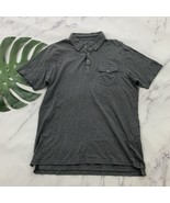 Kuhl Mens Polo Shirt Size M Wild Fibre Gray Short Sleeve Winery Embroidered - $486.19 MXN