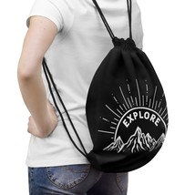 EXPLORE Printed Drawstring Bag - Lightweight &amp; Durable for Gym, Beach, Storage - £35.40 GBP