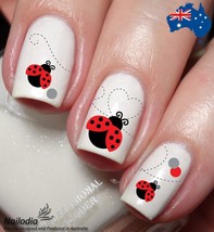 Ladybug Ladybird Lady beetles Bug Nail Art Decal Sticker Water Transfer ... - $4.59