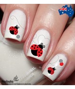 Ladybug Ladybird Lady beetles Bug Nail Art Decal Sticker Water Transfer ... - $4.59