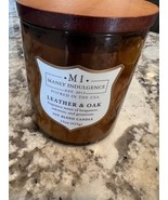 Manly Indulgence Leather and Oak Scented Jar Candle 15 oz 121925 Soy Blend - $457.90 MXN