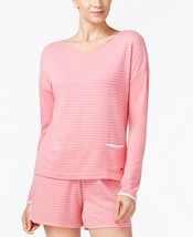 Nautica Womens Sleepwear French Terry Pajama Top Only,1-Piece,Medium,Rose Stripe - £32.95 GBP