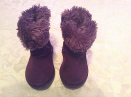  Circo boots Toddler Size 5 genuine suede leather purple winter girls  - £12.45 GBP