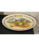 Brookpark Melamine Thanksgiving Turkey Platter Bountiful Harvest - $24.75