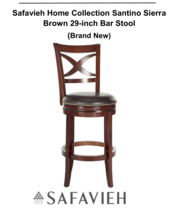 Safavieh Home Collection Santino Sierra Brown 29-inch Bar Stool (Brand New) - £94.51 GBP
