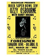 OZZY OSBOURNE 1982 FOREIGNER CONCERT POSTER ROCK ROLL ART TANGERINE BOWL... - £13.93 GBP