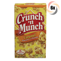 6x Boxes Crunch &#39;N Munch Caramel Popcorn With Peanuts 3.5oz Fast Shipping - £19.97 GBP