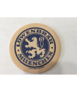 Vintage Lowenbrau Muenchen beer round cardboard bar drink coaster - $19.75