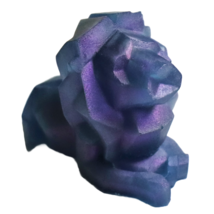 Orchid Geometric Lion, Handcrafted chiseled lion, color-changing purple lion - £11.19 GBP