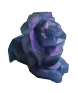 Orchid Geometric Lion, Handcrafted chiseled lion, color-changing purple ... - £11.28 GBP