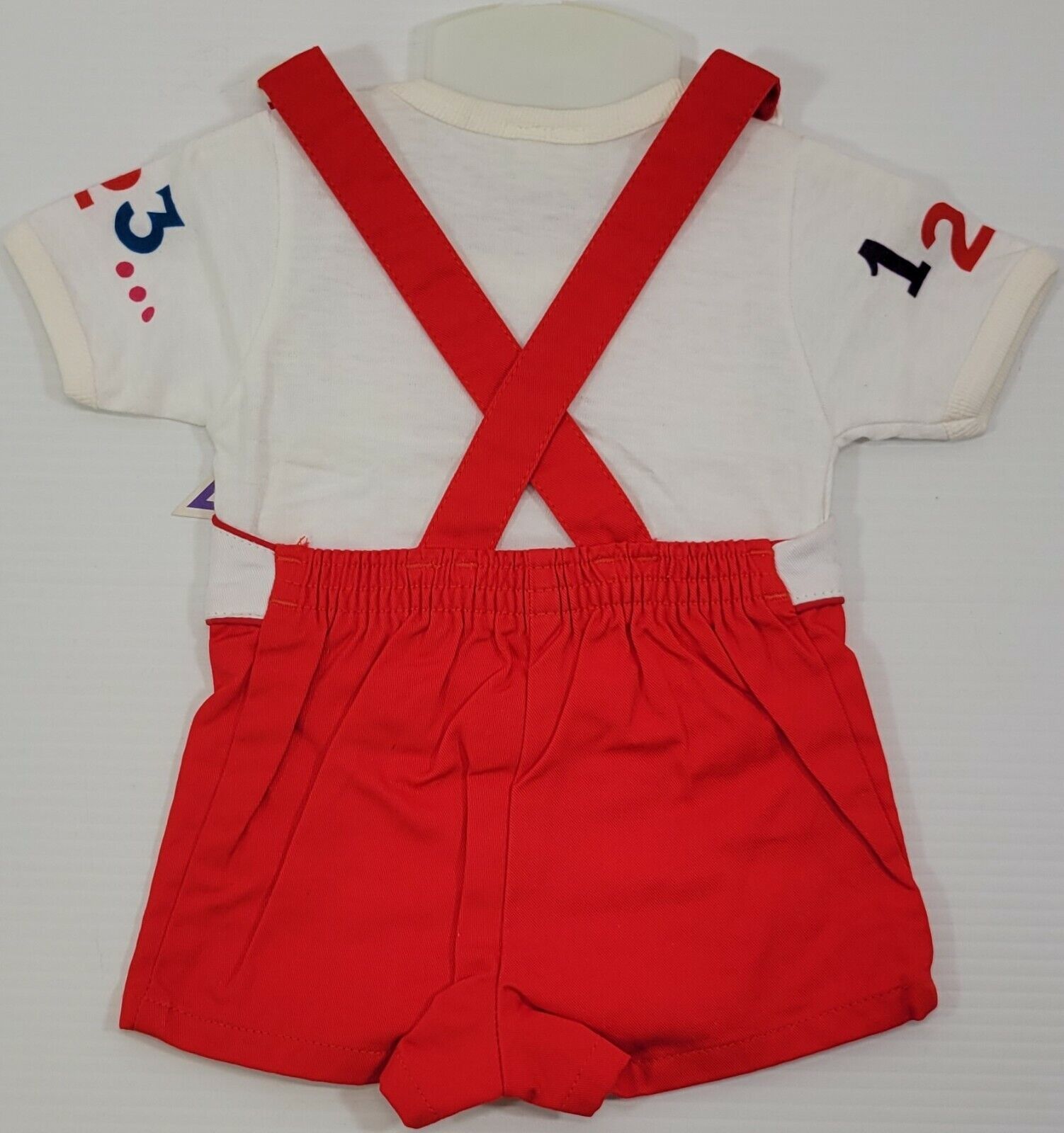 AJ) Vintage Jet Set Baby Overalls Cotton Outfit Numbers 12 Months Item image 6