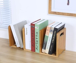 Salafey Expandable Desktop Bookshelf,Bamboo Desktop Bookcase,Mini Bookshelf - £34.36 GBP
