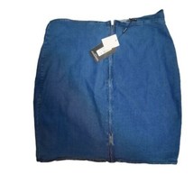 Pretty Little Thing Denim Mini Skirt Plus Size 22 New Zippered Lightweight Jean - £11.78 GBP