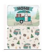 Home Is Where You Roam 2pc Reversible Placemats Retro Camping Trailer Pl... - $349.09 MXN