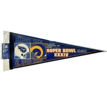 NFL Rams Pennant St. Louis Rams V Tennessee Titans Super Bowl XXXIV Atla... - $19.75