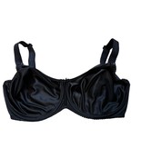 PrimaDonna Black Shiny Satin Vintage Women&#39;s Bra 34G #36032 - $71.60 CAD