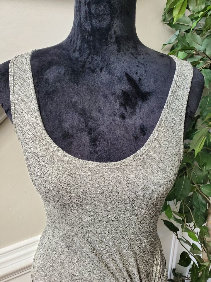A+ Allen Women's Gray Polyester Scoop Neck Sleeveless Casual Knee Length Dress Item image 4