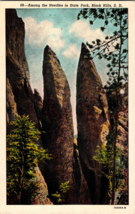 Among the Needles in Sate Park Black Hills South Dakota Vintage Postcard B4 - £4.38 GBP