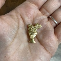 Vintage First Holy Communion Goldtone Pin Double Blessing Lapel Pin Brooch - $10.00