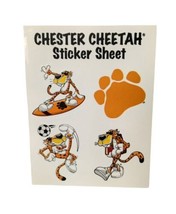 Cheetos Chester Cheetah Sticker Sheet Surfer Soccer Vintage STICKER Promo - £12.85 GBP