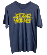 Star Wars  T Shirt Mens M Blue Crew Neck Short Sleeved Spell out No Tags - $10.40