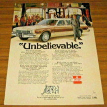 1976 Print Ad The &#39;76 Dodge Aspen Station Wagon Unbelievable - $15.26