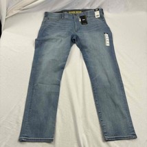 NWT Lee Mens Straight Jeans Blue Slim Fit Extreme Motion Light Wash 42x32 - £23.71 GBP