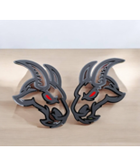 Angry Goat Red Eye Car Truck Emblem Badge Matte Black on Black Custom Pa... - $34.58