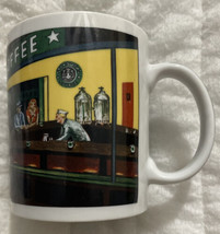 VTG Starbucks Coffee Mug Cup By Chaleur Nighthawks Diner Scene D. Burrow... - £11.78 GBP