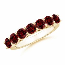 Authenticity Guarantee 
Angara 4mm Lab Grown Ruby Non Eternity Ring in 14K Ye... - £974.36 GBP
