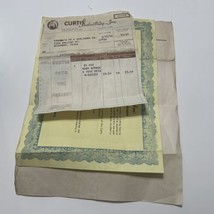 Vtg Curtis Key Rack &amp; Machine reciept Warranty Certificate &amp; Sales Lette... - $48.65