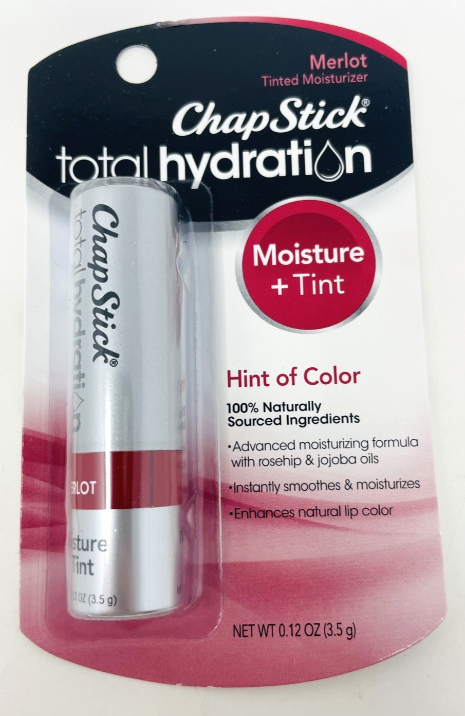 Chapstick Total Hydration Hint of Color Moisture Tint Merlot Pink Red - $24.99