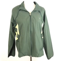 Danskin Women Jacket Size XL 16/18 Long Sleeve Green Yellow Zip Up Light Weight - £14.56 GBP