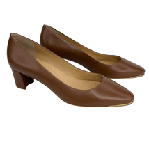 Talbots Classic Brown Pumps 6M Round Toe Leather 2&quot; Heels New - £31.10 GBP