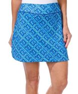 NWT GOTTEX Blue Tile Golf Tennis Straight Tulip Hem Knit Skort S &amp; M - $70.00 CAD