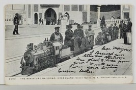 NY Miniature Railroad Dreamland Coney Island 1905 to Watertown Mass Postcard Q5 - £8.59 GBP
