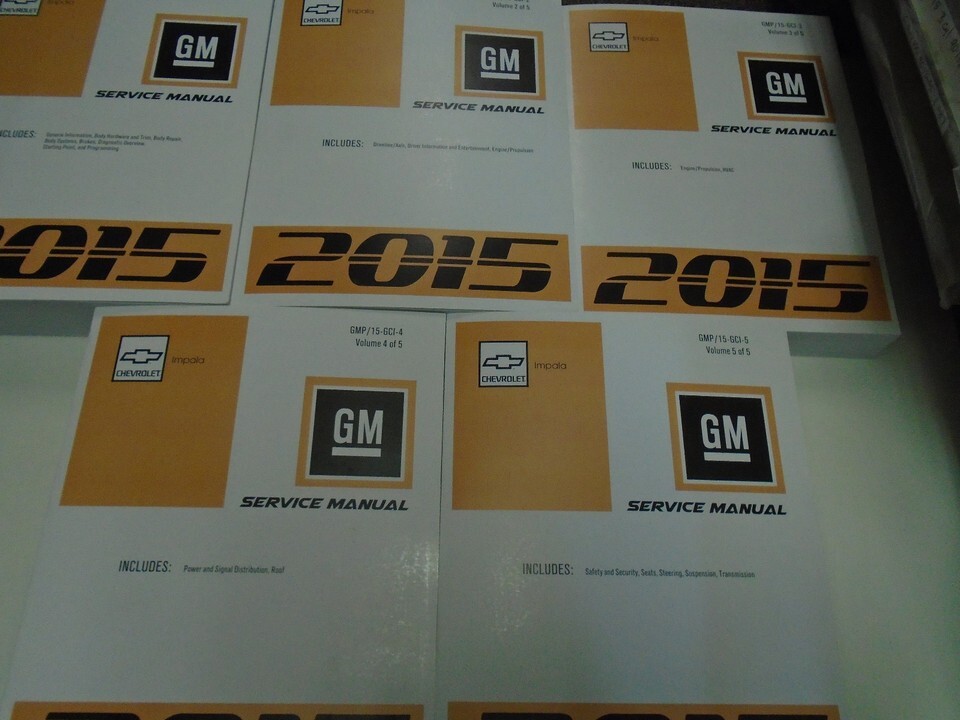 2015 GM Chevrolet Impala Servizio Negozio Riparazione Manuale Set Nuovo ... - $578.55